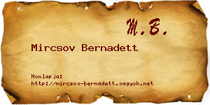 Mircsov Bernadett névjegykártya